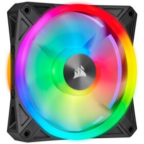 Corsair iCUE QL120 RGB PWM 120mm čierna PWM ventilátor 120mm 1500RPM 26 dBA Adresovateľné RGB LED