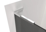CERANO - Sprchová zástena Walk-in Onyx L-ľavá vzpera - 8 mm + polička/držiak na uteráky - chróm, grafitové sklo - 80x200 CER-8050BD909