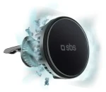 SBS Frozen Mag čierna / Držiak do auta / MagSafe / chladenie / 15W bezdrôtové nabíjanie (TESUPFANWIR15W)