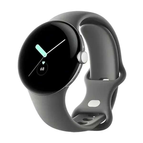 Google Pixel Watch LTE 41mm strieborná, antracitový remienok / Chytré hodinky / 1.2 "AMOLED / 5ATM / LTE (GA04307-GB)