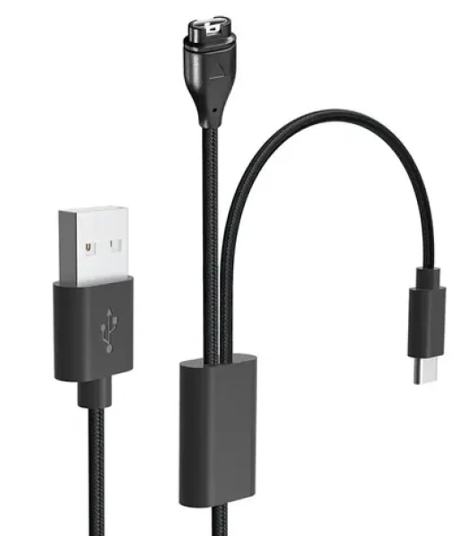 Tactical USB Nabíjací a Dátový Kábel 2v1 pre Garmin Fenix 7 + USB-C (8596311196645)