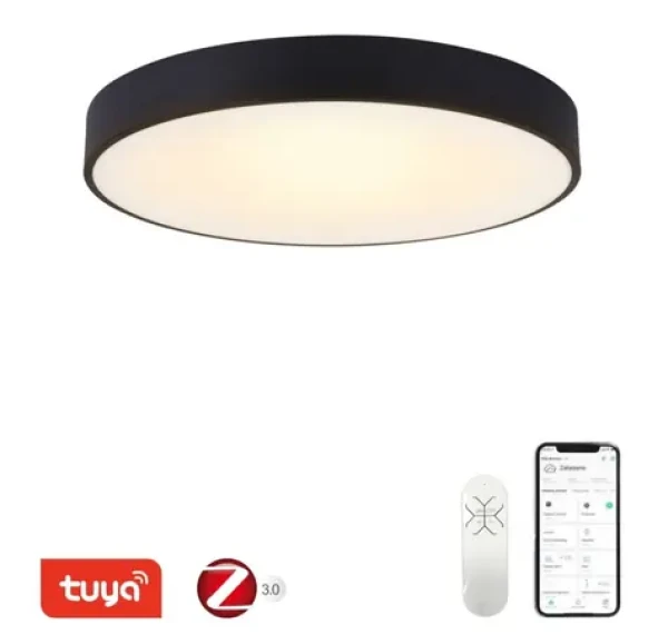 Immax NEO RONDATE SLIM čierna / Stropné svietidlo / 60 cm / 53 W / Zigbee 3.0 TUYA (07202L)