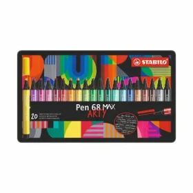 STABILO® Pen 68 MAX - ARTY - 20 ks sada v plechu - 20 rôznych farieb (768/20-31-20)