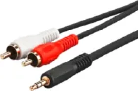MicroConnect Audio adaptér jack 3.5mm (M) - 2x RCA (M) 1.5m čierna (AUDLC2G)