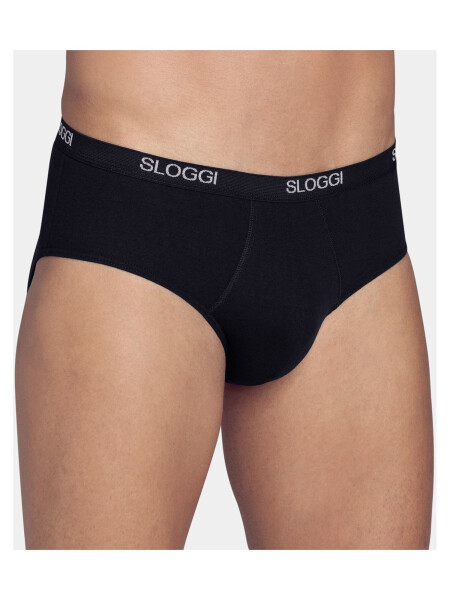 Pánske slipy men Basic Midi čierne - Sloggi BLACK 7