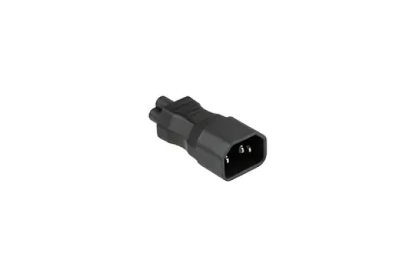 Kabelmeister Napájací adaptér C14 na C5 čierny / Napájací adaptér / IEC 60320 / rovný / 2,5 A / 250 V (SKA-1405S)