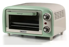 Ariete Mini Vintage zelená / Rúra na pečenie / 800 W / 10 l / termostat 230 °C / časovač 60 min (3919GR)