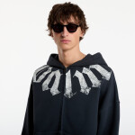 Mikina Palm Angels Big Neck Logo Zip Loose Hoodie Black/ Off White M