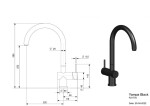 Reginox Drezová batéria Reginox Yampa Black, R31704, čierna R31704