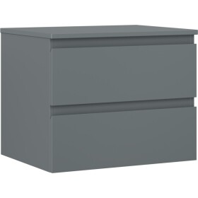 MEXEN/S - Orio kúpeľňová skrinka pod umývadlo 60 cm s doskou, 2 zásuvky, grafit mat 91A10-06047-2-BFFC66