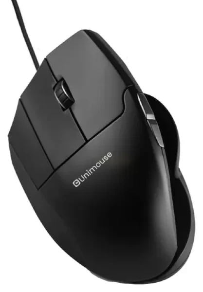 Contour UniMouse čierna, pre ľavákov / Ergonomická drôtová myš / USB-C / 7 tlačidiel (CDUMBK21002)