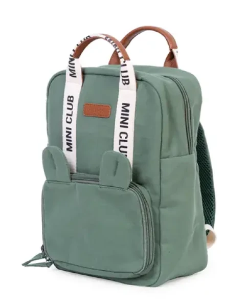 Childhome Detský batoh Mini Club Signature Green / Rozmery: 32 x 23 x 10 cm (CWKIDSCGR)