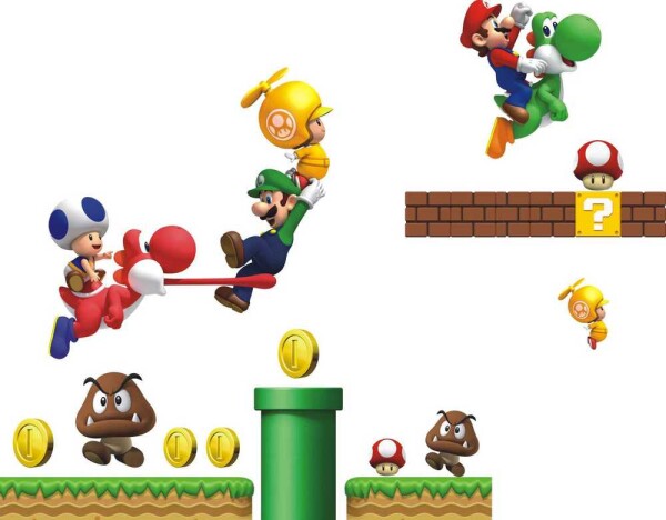 Veselá Stena Samolepka Super Mario Veľkosť: 72 x 60 cm