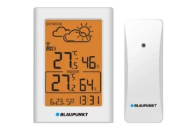 Blaupunkt WS15WH biela / Meteostanica / vonkajší teplomer / hodiny / kalendár (5901750506048)