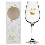 Bella Rose Sklenice na víno Čakám na zlaté prasiatko + vánoční krabička SK