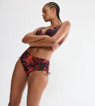 SUMMER PALM - Maxi-bikiny: vysoké krytie a nastaviteľné boky Triumph BROWN 38