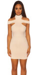 Sexy KouCla mini dress with Collar Cut outs