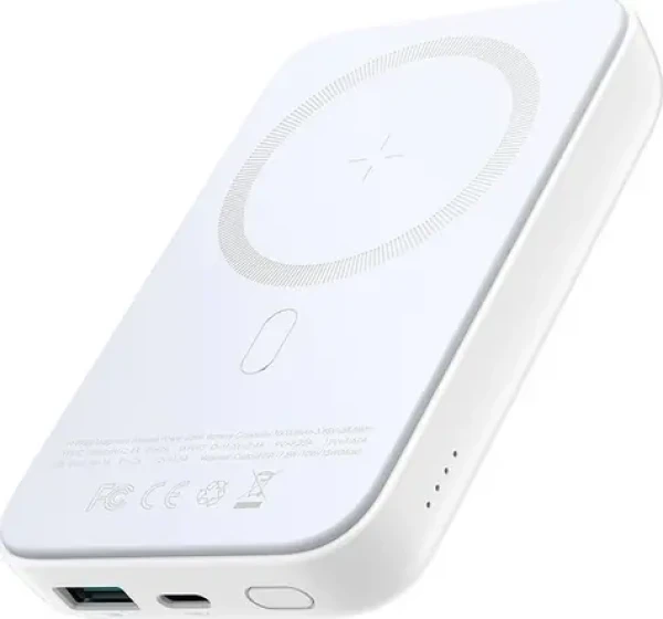 Joyroom JR-W020 biela / Powerbanka / 10000mAh / 20W / 1x USB-A + 1x USB-C + bezdrôtové nabíjanie (6941237119698)