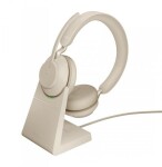 Jabra Słuchawki nauszne bezprzewodowe Jabra Evolve2 65 MS stereo Link380a, beige + stand