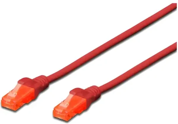 Digitus / Patch kábel Cat6 U/UTP / RJ45 / 1 m / červená / LSZH (DK-1617-010/R)