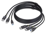 StarTech Dual DisplayPort + USB KVM kábel / KVM kábel / USB typ A / DisplayPort (M) / 5 Gbps / 1,8 m (DDU1226-KVM-CABLE)