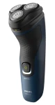 Philips S1151/00 čierna, modrá / Pánsky holiaci strojček / rotačné / mokré aj suché holenie / 3 hlavice / 40 min (S1151/00)
