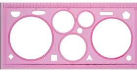 Panta Plast rysovacia šablóna s kruhmi 20 cm / Šablóna (370174)