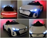 Mamido Elektrické autíčko Audi E-Tron GT v bielej farbe s EVA kolesami a diaľkovým ovládaním