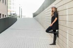 Shapen Glam Black Leather barefoot čižmy 42 EUR