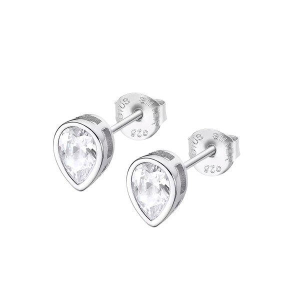Lotus Silver Trblietavé strieborné náušnice so zirkónmi LP3079-4 / 1