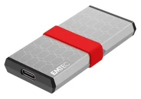 EMTEC X205 Mini SSD 512GB strieborná / Prenosný SSD / USB-C 3.2 Gen2 / čítanie: 1 100 MB/s / 3 roky (ECSSD512GX205)