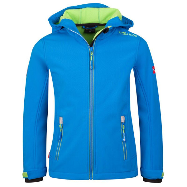 Detská lyžiarska bunda TrollKids Trollfjord medium blue/green waterproof blue (161-106) 128