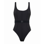 Dámske jednodielne plavky Monogram Rib KW0KW02151-BEH - Calvin Klein L