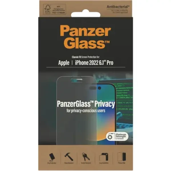 PanzerGlass Privacy AB Tvrdené sklo pre Apple iPhone 14 Pro čierna (5711724127687)