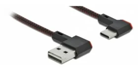 DeLock / USB kábel / USB-A - USB-C / pravouhlý / 0,5 m / čierna (85280)