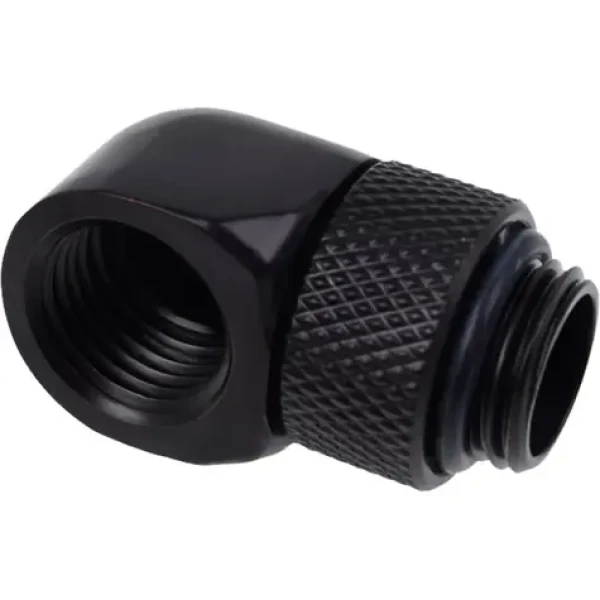 Alphacool Eiszapfen 90° L-angle adapter short 1/4" čierna (17248)