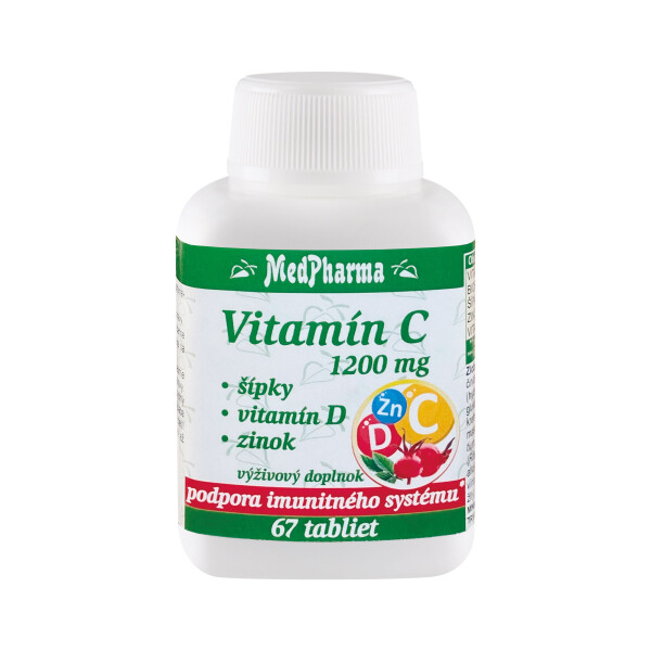 MedPharma Vitamín C 1200 mg – šípky, vitamín D, zinok