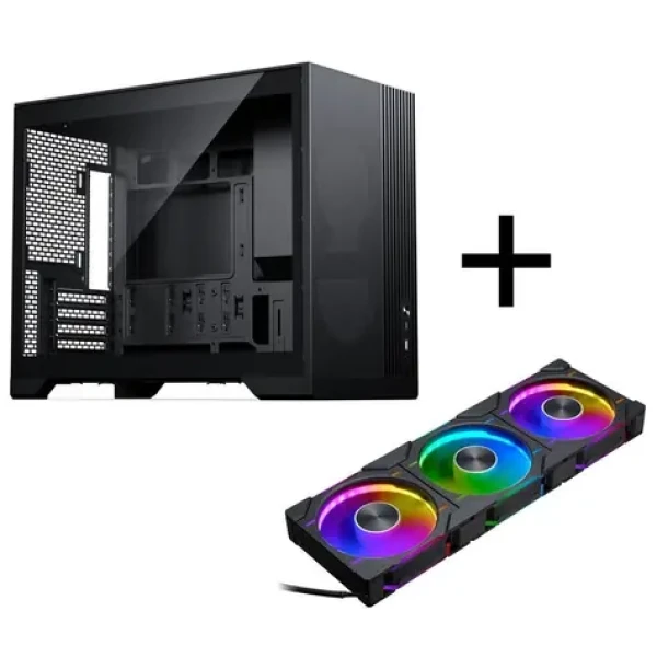 PHANTEKS XT M3 čierna / PC skriňa / Micro-ATX / + 3× ventilátor D30 PWM D-RGB 120 mm (GABU-677)