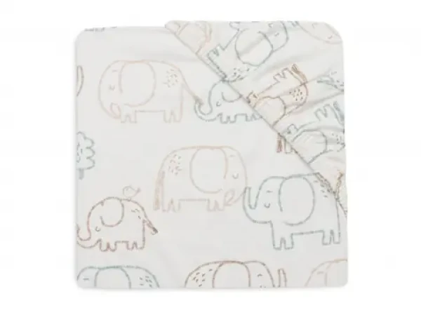 Jollein Prestieradlo napínacie 120x60 cm Elephant Tales 1 ks (511-507-68110)