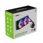 Gamemax Iceburg 240 Infinity čierna / AIO vodný chladič CPU / 2x 120 mm / 240 mm radiátor (ICEBURG 240 INFINITY)