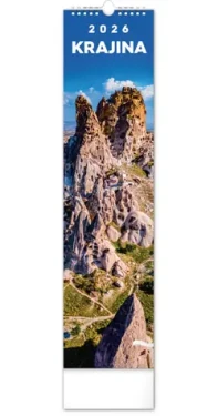 NOTIQUE Nástenný kalendár Krajina 2026 / 12 x 48 cm (PGN-35754-L)