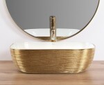 REA - Umývadlo na dosku Belinda White GOLD BRUSH REA-U7422