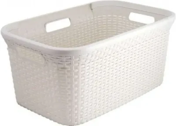 Curver RATTAN 45l Kôš na čistú bielizeň krémová (00708-885)