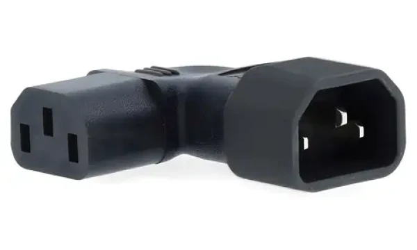Nedis napájací adaptér IEC-320 C14-C13 čierna / Napájací adaptér / Uhlový ľavý / Vidlica C14 - zásuvka C13 (CEGB11903BK)