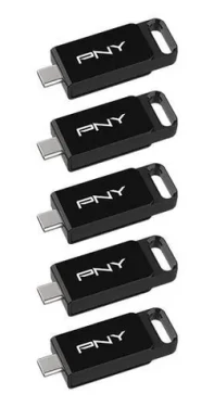 PNY Elite 64GB čierna / Flash disk / USB-C 3.2 Gen 1 / 5 ks (P-FD64GX5ELC-EF)