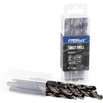FRITZFURT 1111-3650 HSS-G kovový špirálový vrták, 10-dielna, 6.5 mm, délka 101 mm, odolný proti korózii, DIN 338, trojboká stopka, 10 ks; 1111-3650