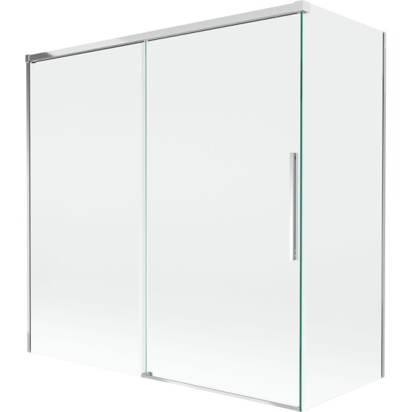 MEXEN/S - Rox vaňová zástena 2-krídlová posuvná 160 + 75 x 150, transparent, chróm 8C9-160-075-01-00