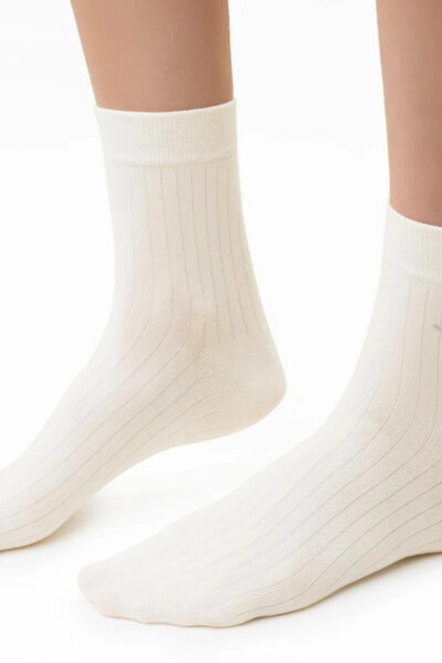 Dámske vzorované ponožky 099 ecru 35-37