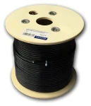 DATACOM S/FTP drát CAT7 černý / Síťový kabel / PE / Fca / venkovní / 100 m (12171)