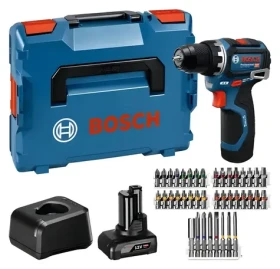 BOSCH GSR 12V-32 Professional / Aku vŕtací skrutkovač / 12V / 32 Nm / 2x 2,0/4,0 Ah / L-BOXX (06019N7005)